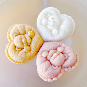 Heart Cushion Teddy Bear Scented Candle, Animal Candle, LMJ Candles