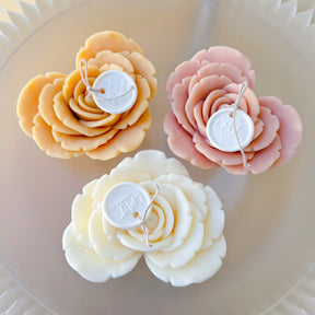 Heart Shaped Rose Scented Candle, Handmade Floral Candle, LMJ Candles
