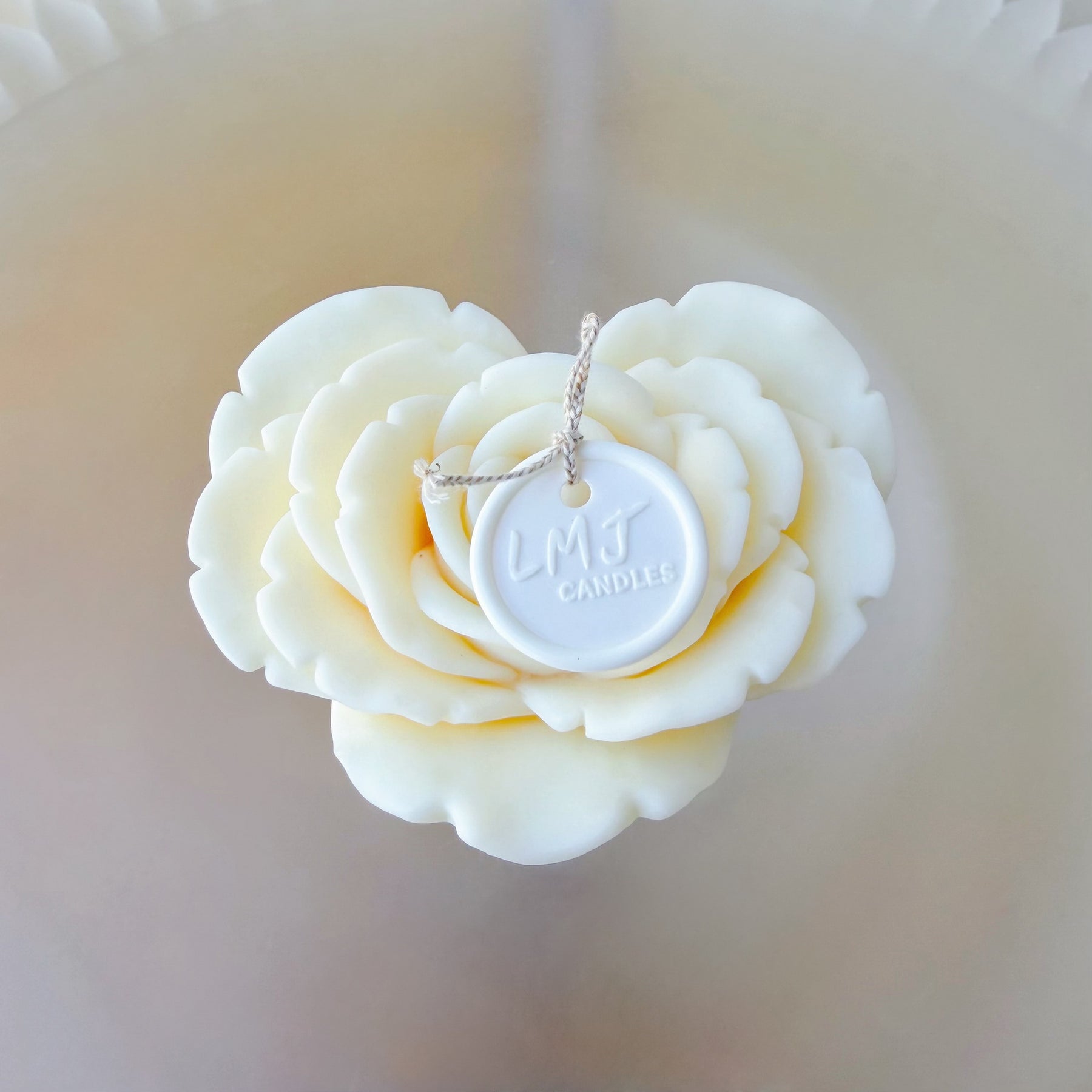 Heart Shaped Rose Scented Candle, Handmade Floral Candle, LMJ Candles