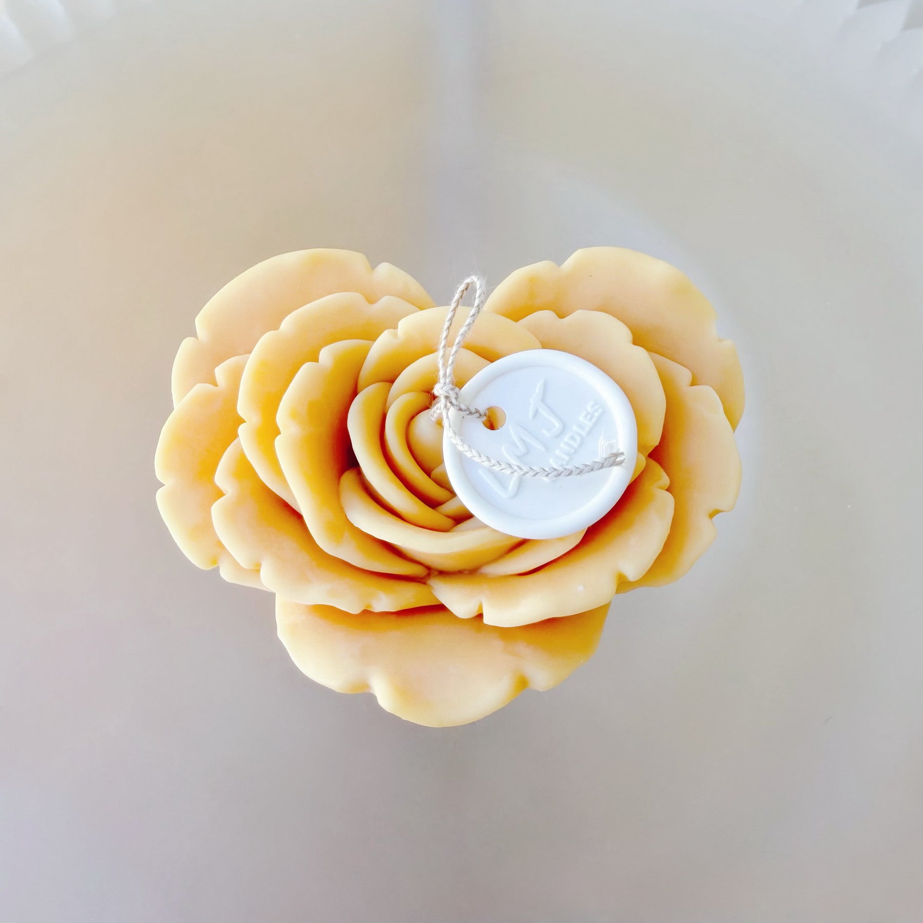 Heart Shaped Rose Scented Candle, Handmade Floral Candle, LMJ Candles