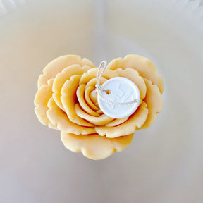 Heart Shaped Rose Scented Candle, Handmade Floral Candle, LMJ Candles