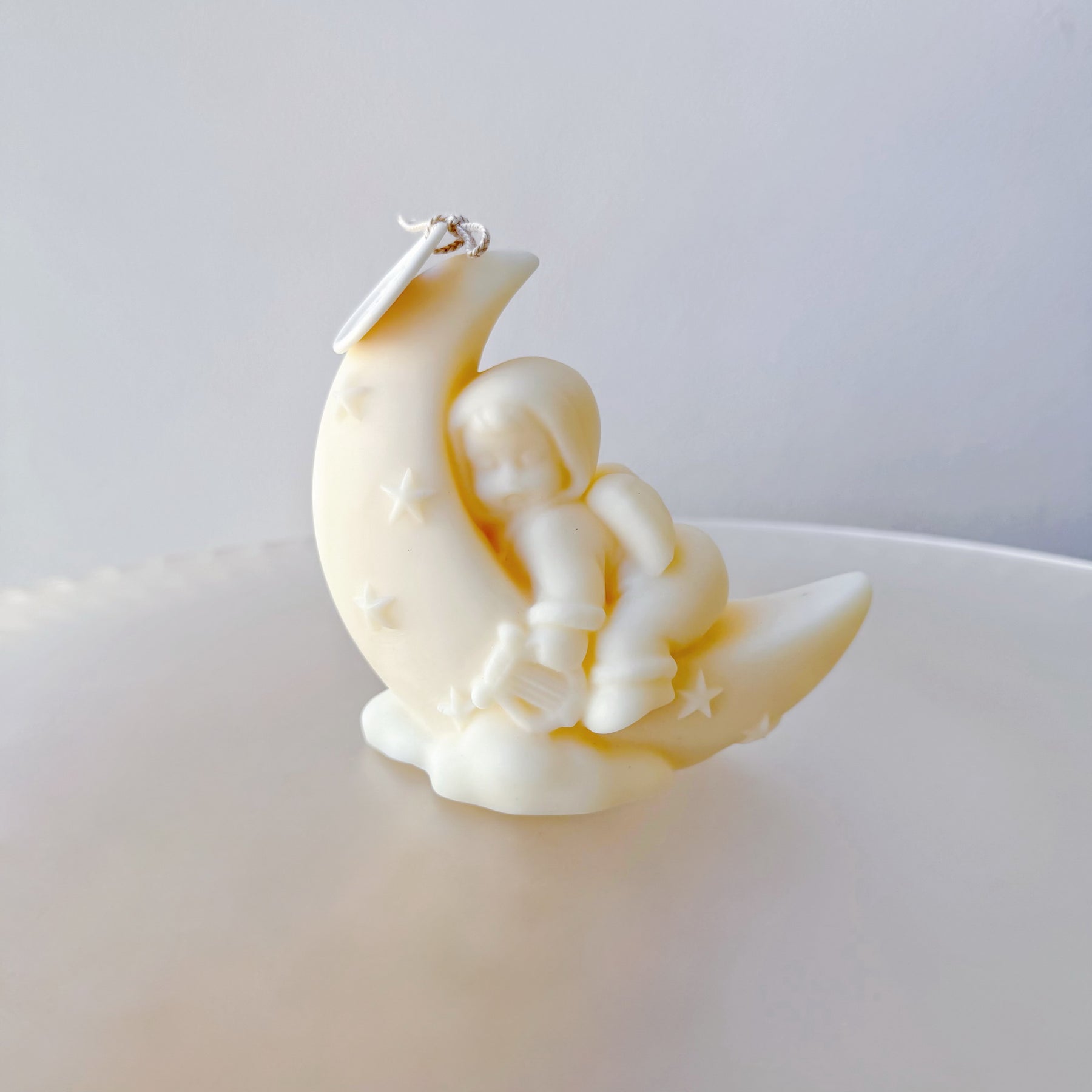 Handmade Moon Sleeping Angel Scented Soy Candle, LMJ Candles