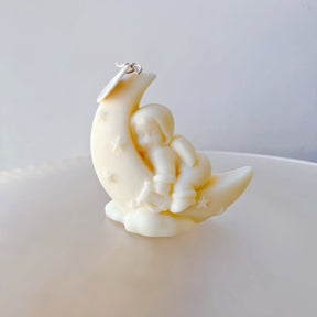 Handmade Moon Sleeping Angel Scented Soy Candle, LMJ Candles
