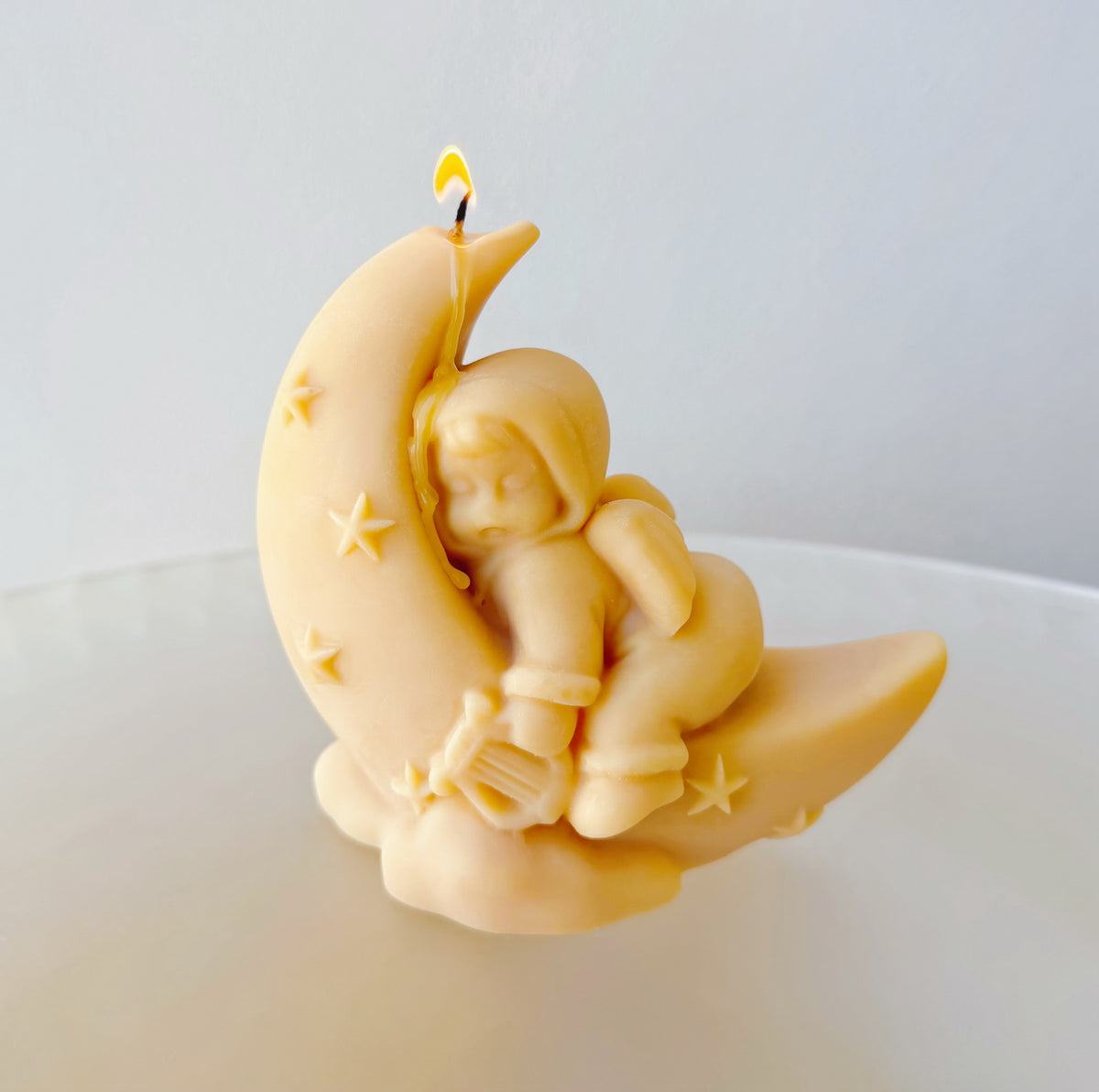 Handmade Moon Sleeping Angel Scented Soy Candle, LMJ Candles