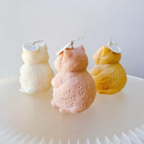 Puffy Cat Scented Soy Candle, Handmade Cat Candle, LMJ Candles