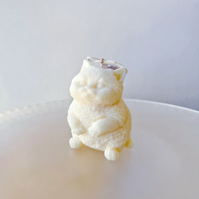 Puffy Cat Scented Soy Candle, Handmade Cat Candle, LMJ Candles