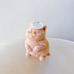 Puffy Cat Scented Soy Candle, Handmade Cat Candle, LMJ Candles
