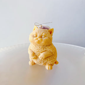 Puffy Cat Scented Soy Candle, Handmade Cat Candle, LMJ Candles