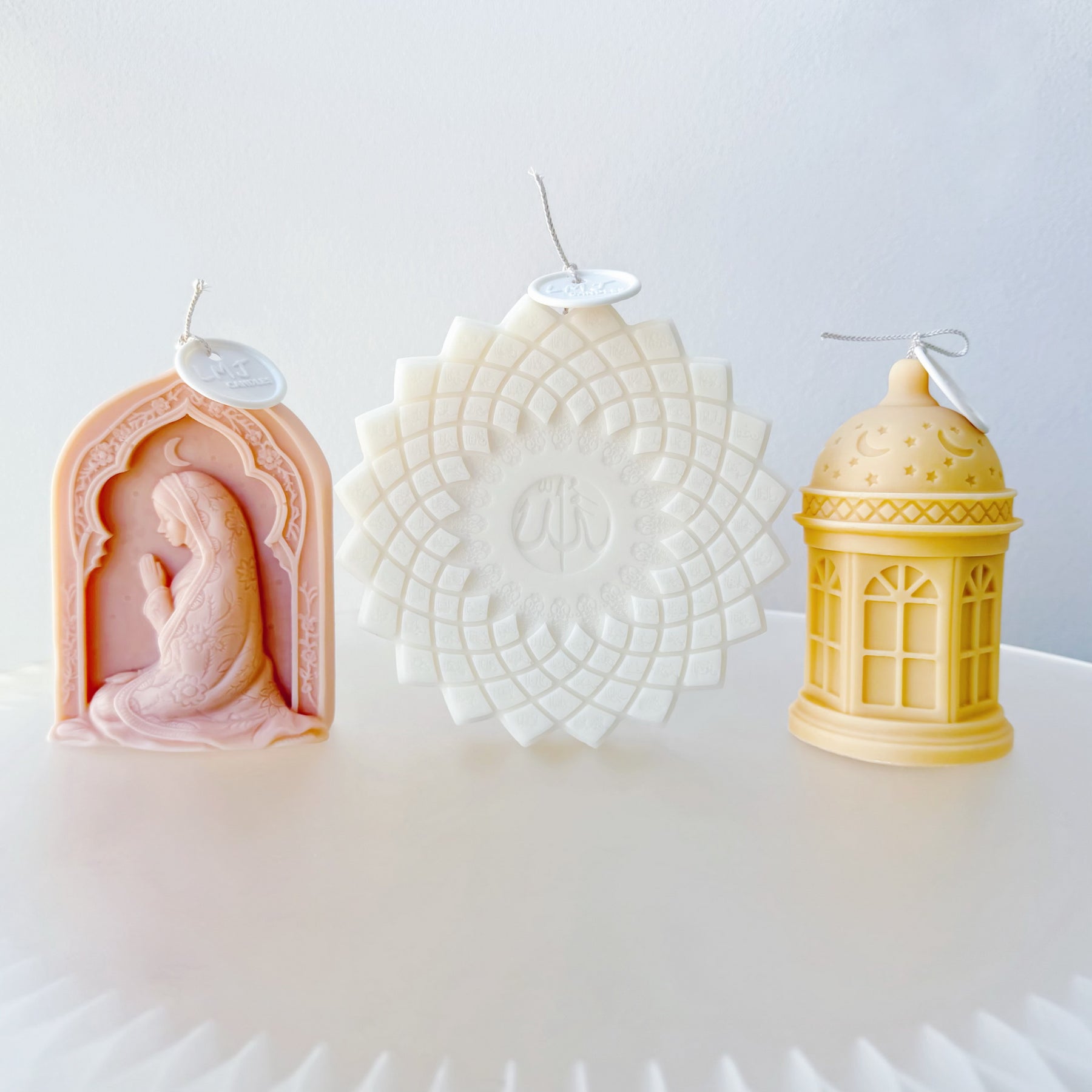 Set of 3 Faith & Light Soy Candles, Ramadan Décor & Gift, LMJ Candles