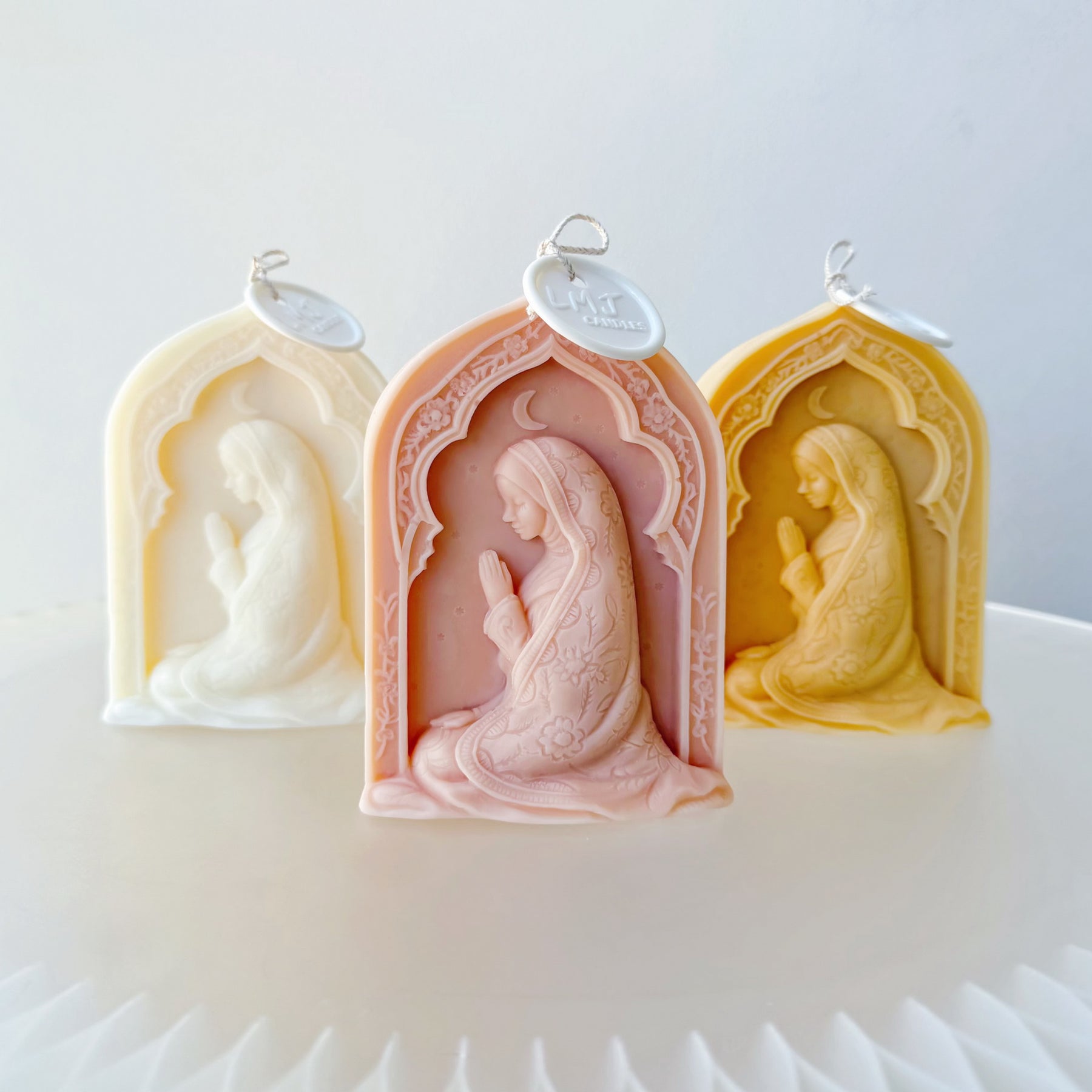 Set of 3 Faith & Light Soy Candles, Ramadan Décor & Gift, LMJ Candles