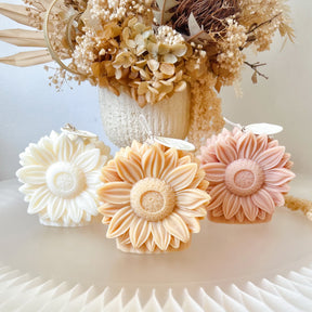 Sunflower Scented Soy Candle, Handmade Decorative Candle, LMJ Candles