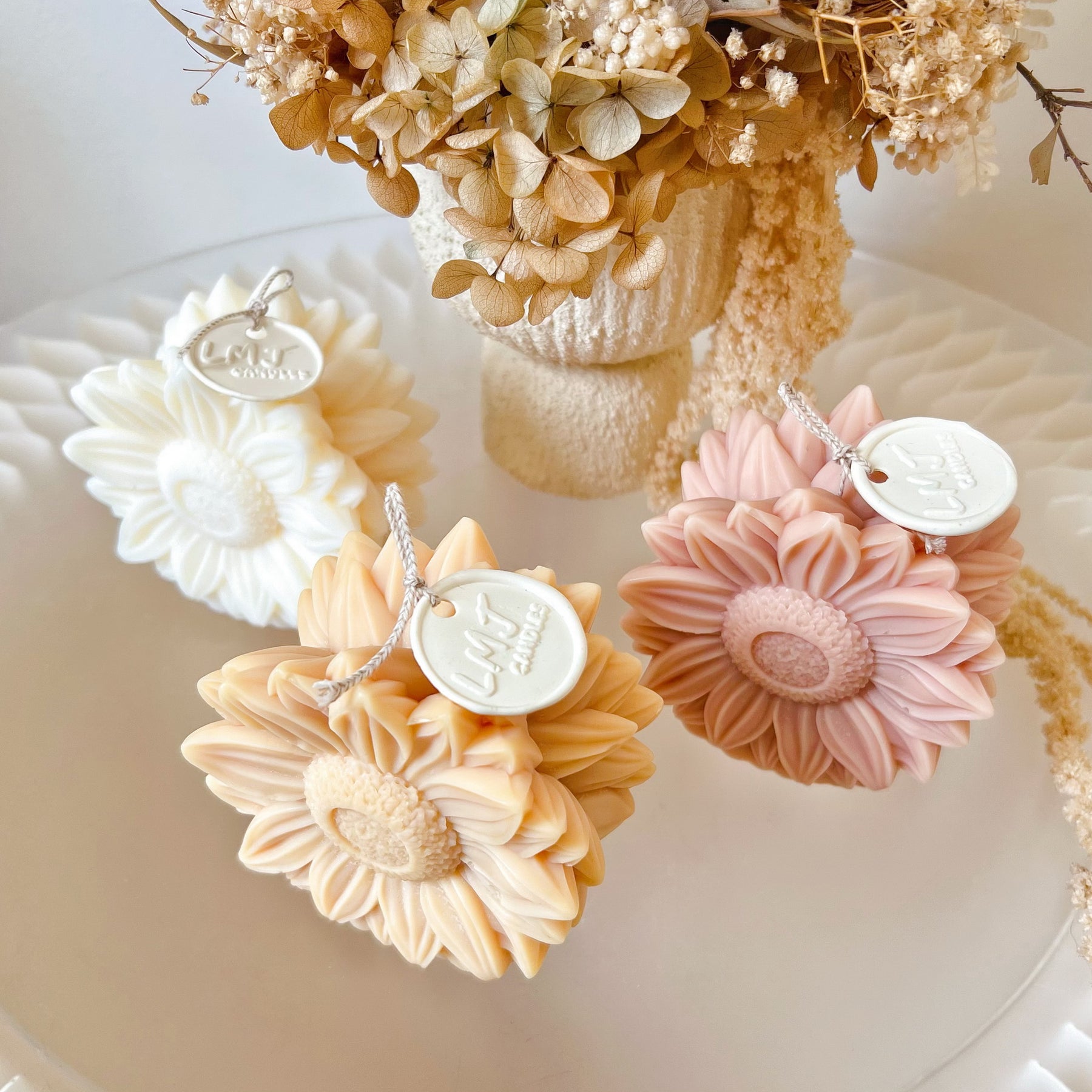 Sunflower Scented Soy Candle, Handmade Decorative Candle, LMJ Candles