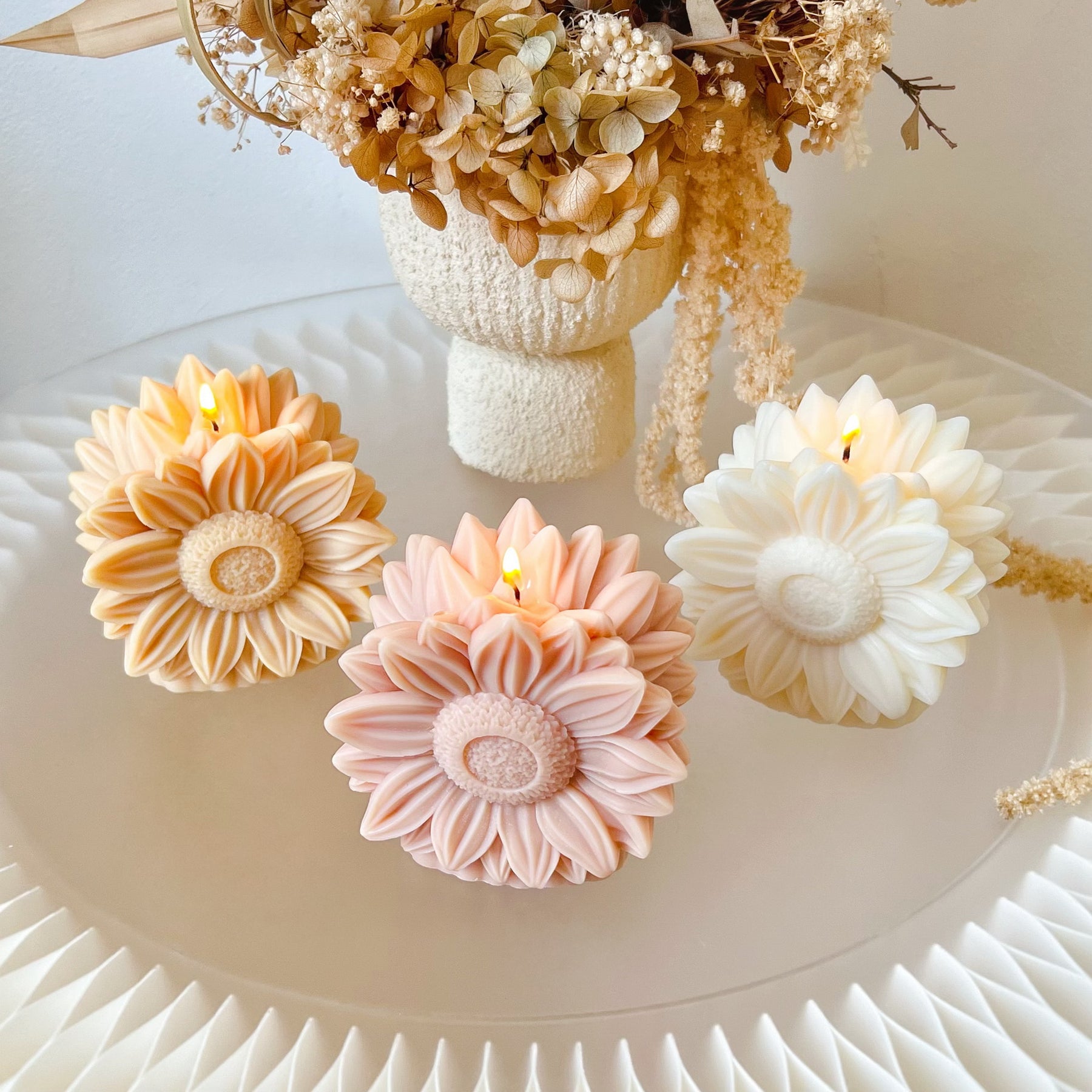 Sunflower Scented Soy Candle, Handmade Decorative Candle, LMJ Candles