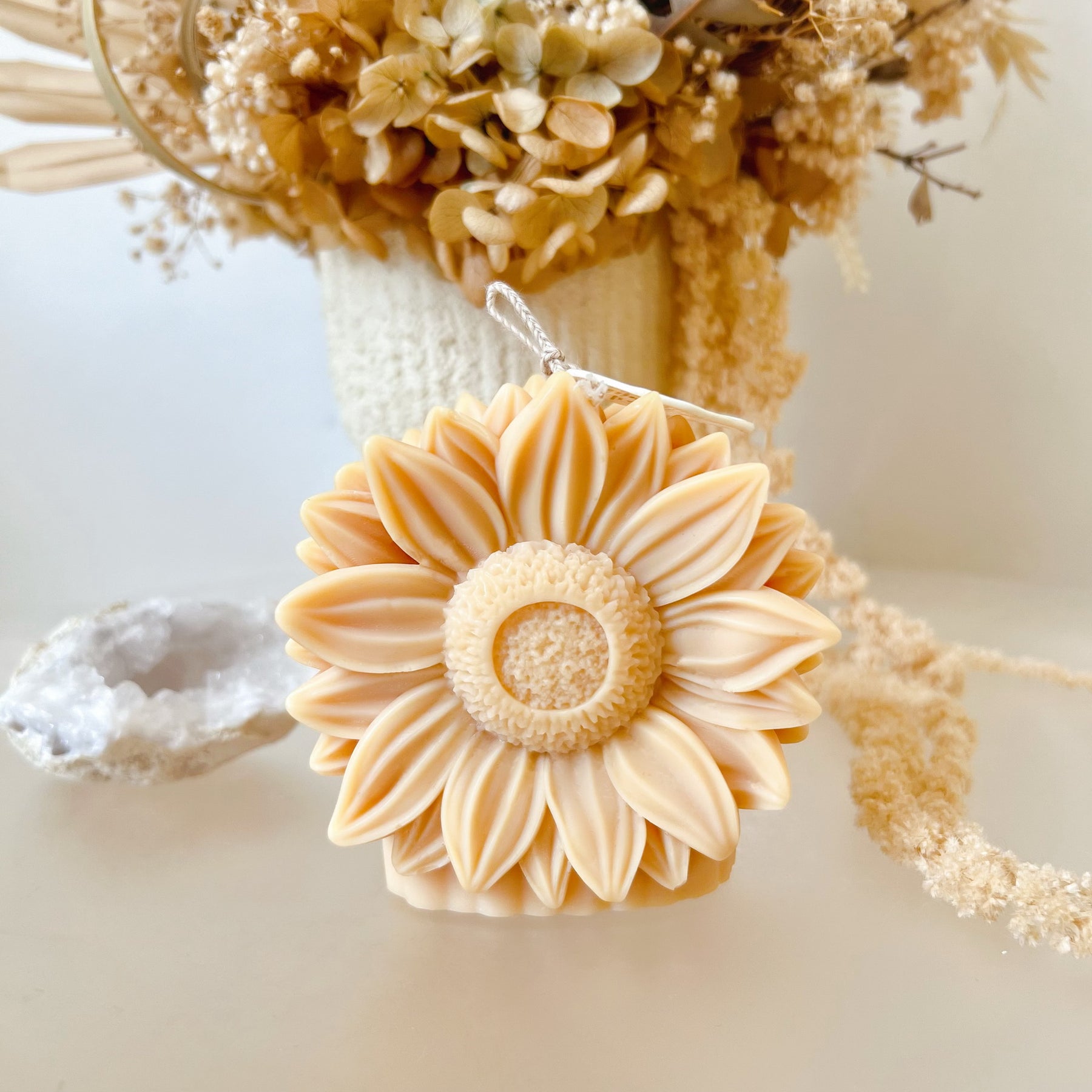 Sunflower Scented Soy Candle, Handmade Decorative Candle, LMJ Candles