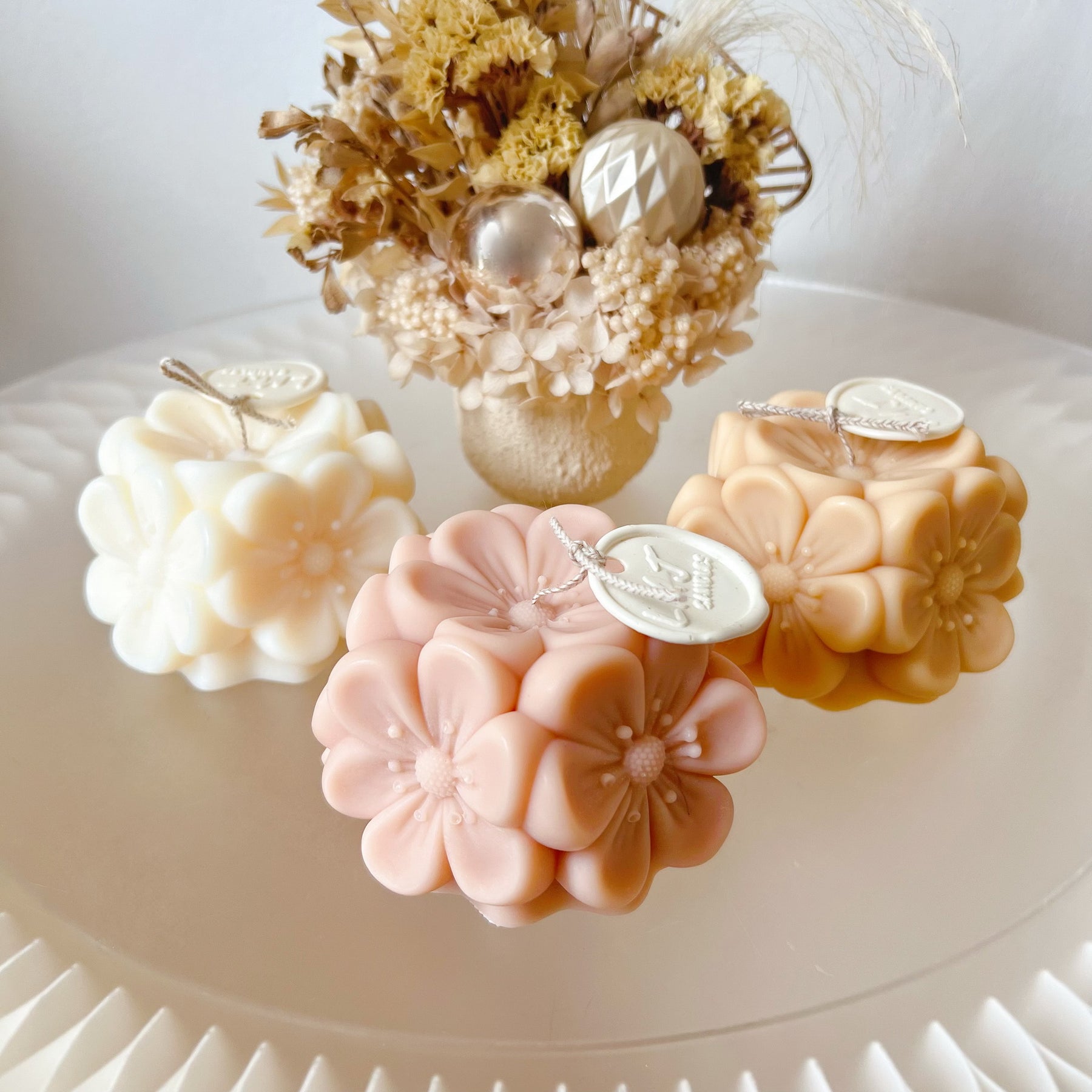 Cherry Blossom Scented Soy Candle, Handmade Floral Candle, LMJ Candles