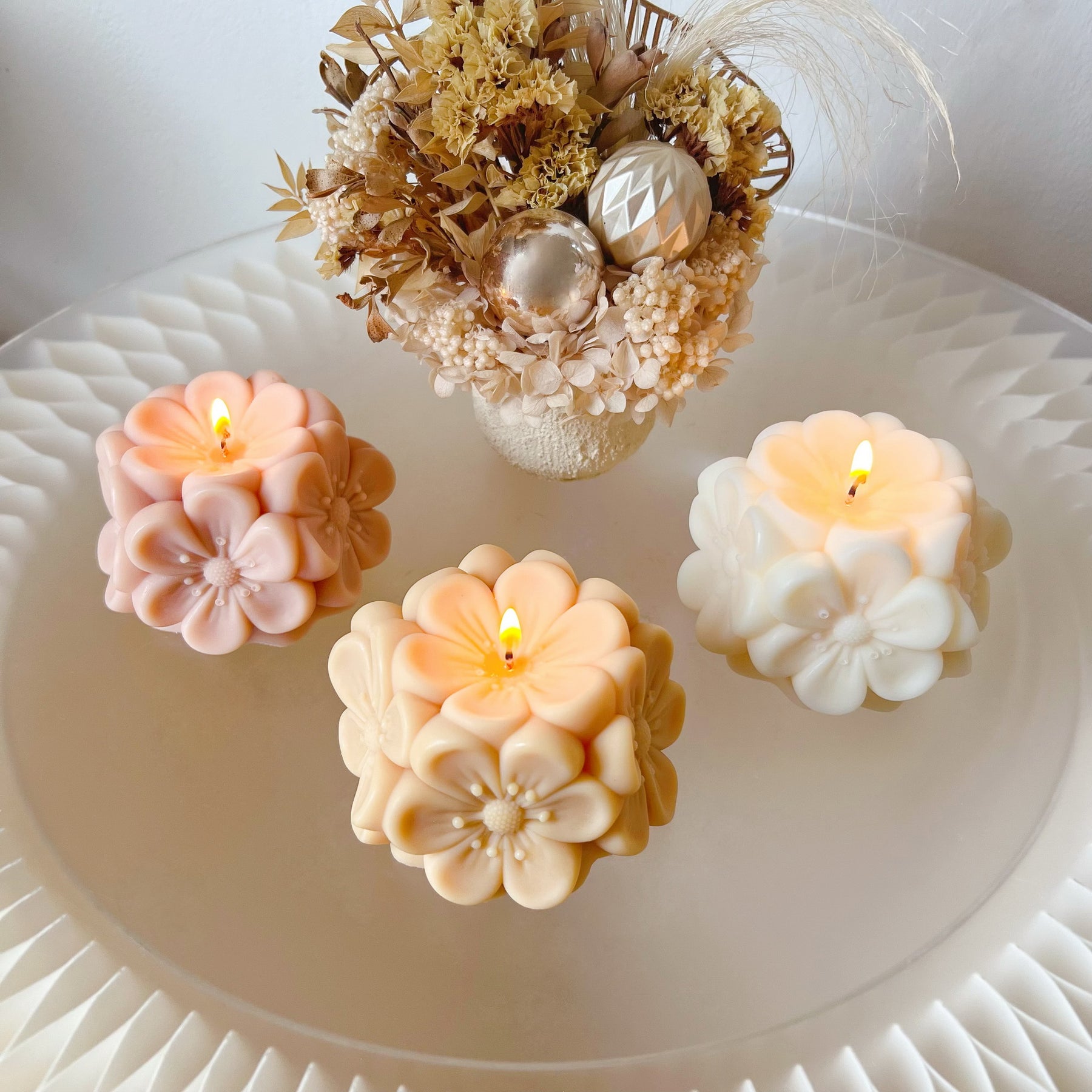 Cherry Blossom Scented Soy Candle, Handmade Floral Candle, LMJ Candles