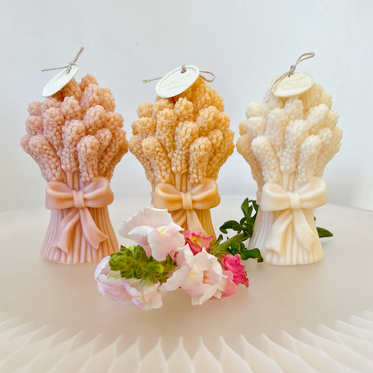 Lavender Bouquet Soy Candle, Floral Home Décor, LMJ Candles