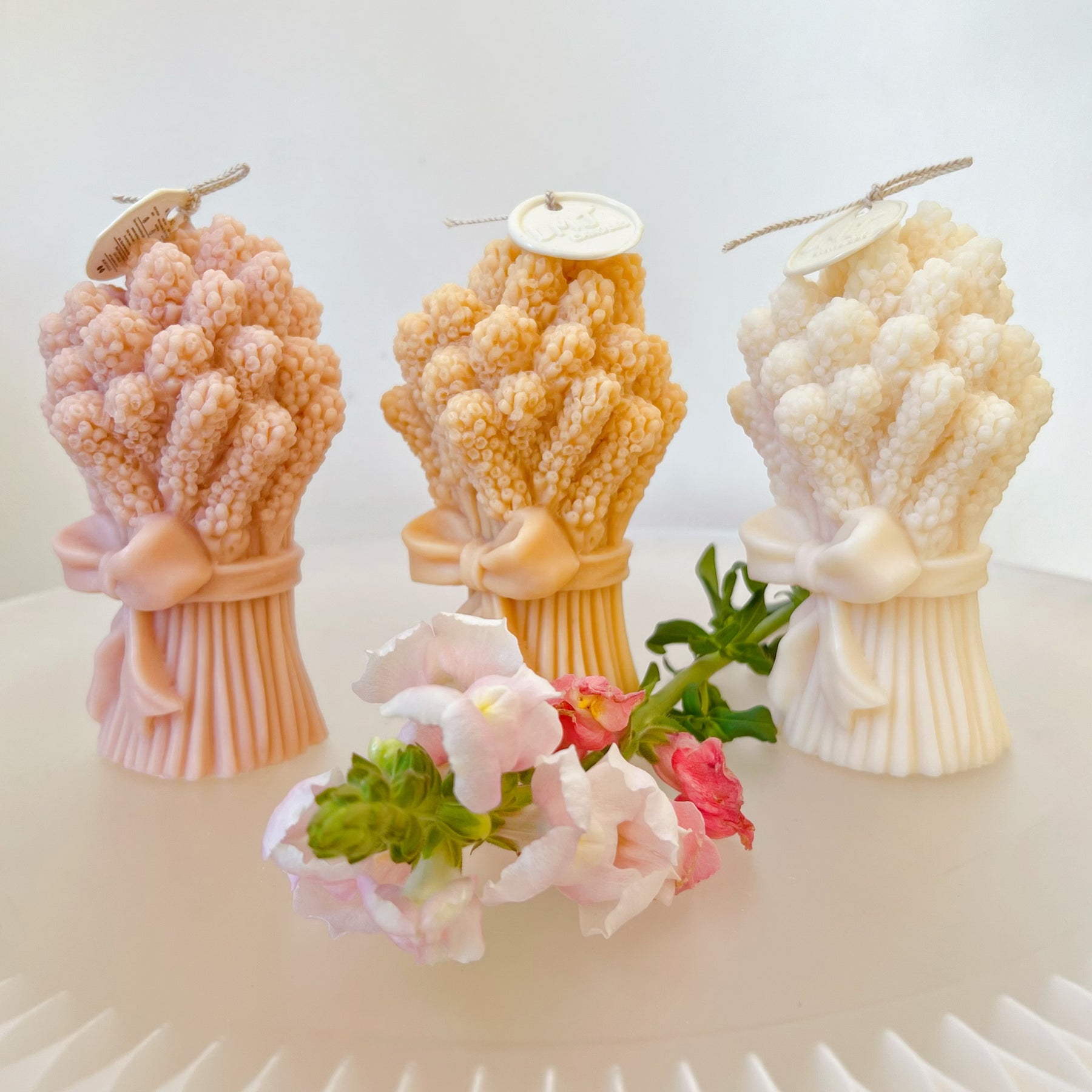 Lavender Bouquet Soy Candle, Floral Home Décor, LMJ Candles