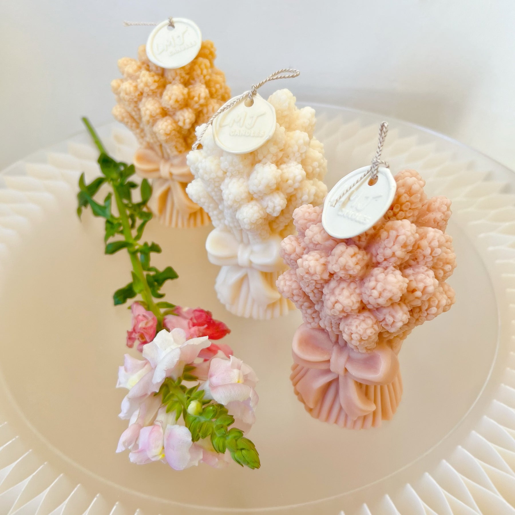 Lavender Bouquet Soy Candle, Floral Home Décor, LMJ Candles