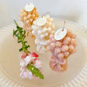 Lavender Bouquet Soy Candle, Floral Home Décor, LMJ Candles