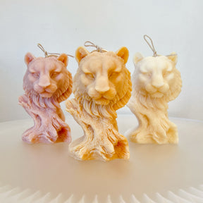 Lion Head Scented Soy Candle, Handmade Animal Candle, LMJ Candles