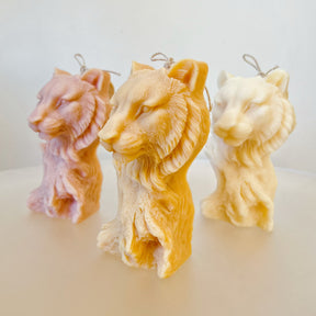 Lion Head Scented Soy Candle, Handmade Animal Candle, LMJ Candles