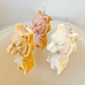 Lion Head Scented Soy Candle, Handmade Animal Candle, LMJ Candles