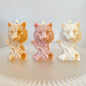 Lion Head Scented Soy Candle, Handmade Animal Candle, LMJ Candles