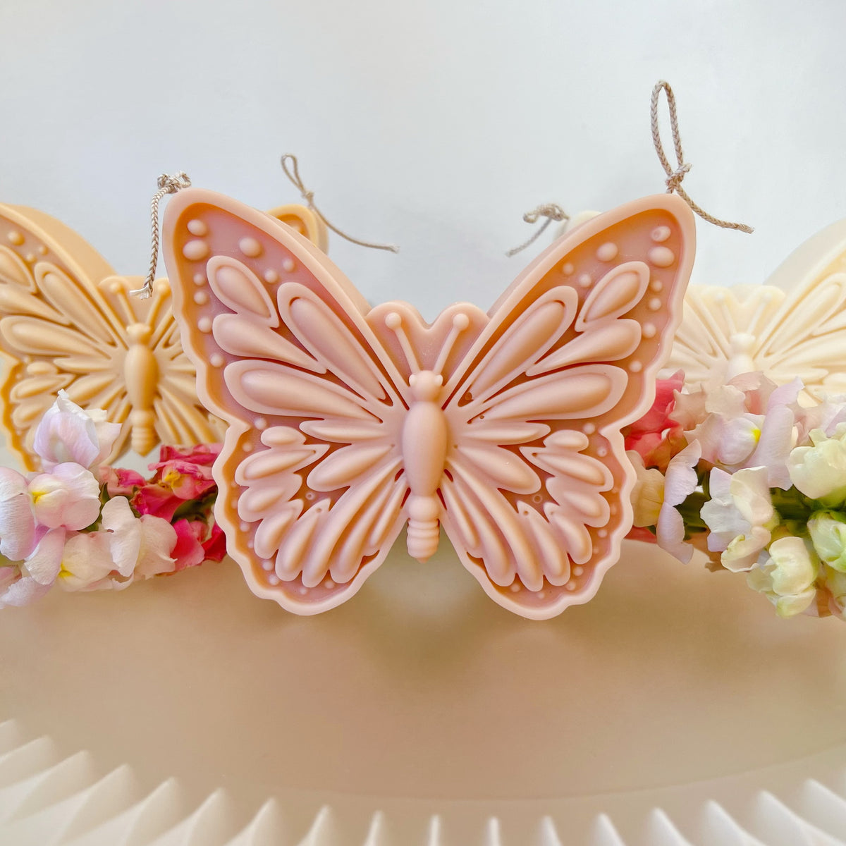 Large Butterfly Scented Soy Candle, Handmade Candle, LMJ Candles
