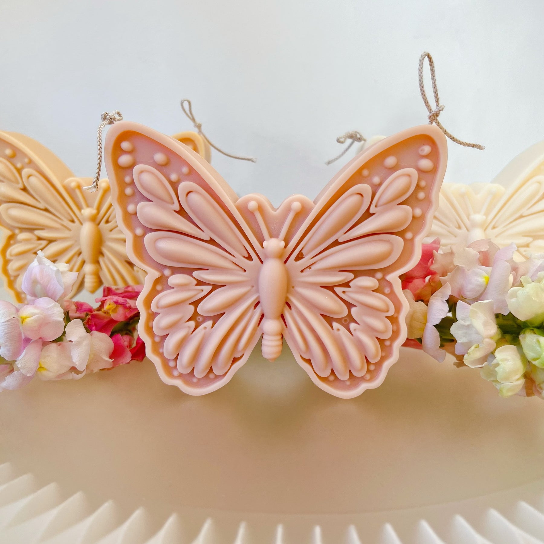 Large Butterfly Scented Soy Candle, Handmade Candle, LMJ Candles