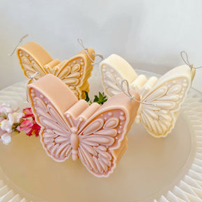 Large Butterfly Scented Soy Candle, Handmade Candle, LMJ Candles