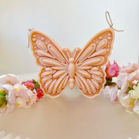 Large Butterfly Scented Soy Candle, Handmade Candle, LMJ Candles