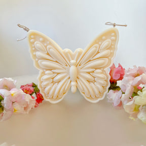Large Butterfly Scented Soy Candle, Handmade Candle, LMJ Candles