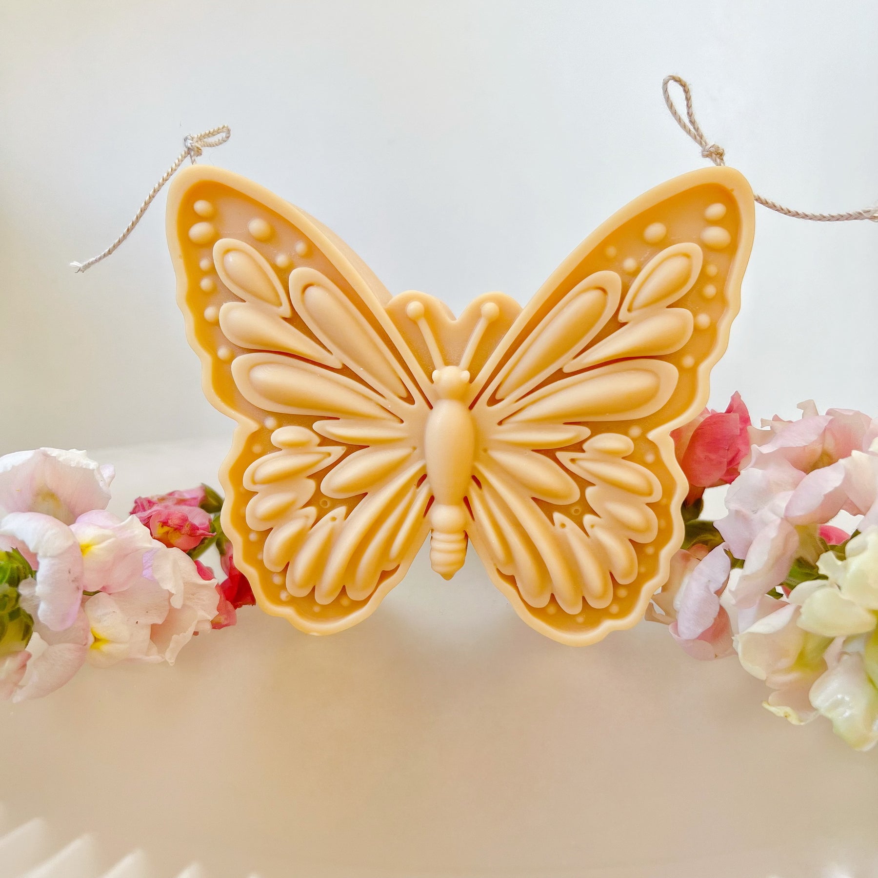 Large Butterfly Scented Soy Candle, Handmade Candle, LMJ Candles