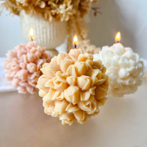 Tulip Flower Ball Scented Soy Flower Candle - LMJ Candles