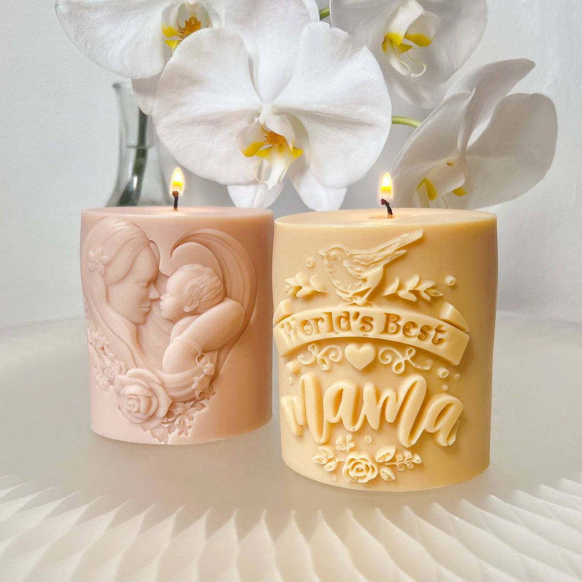 World's Best Mama Scented Soy Pillar Candle - LMJ Candles