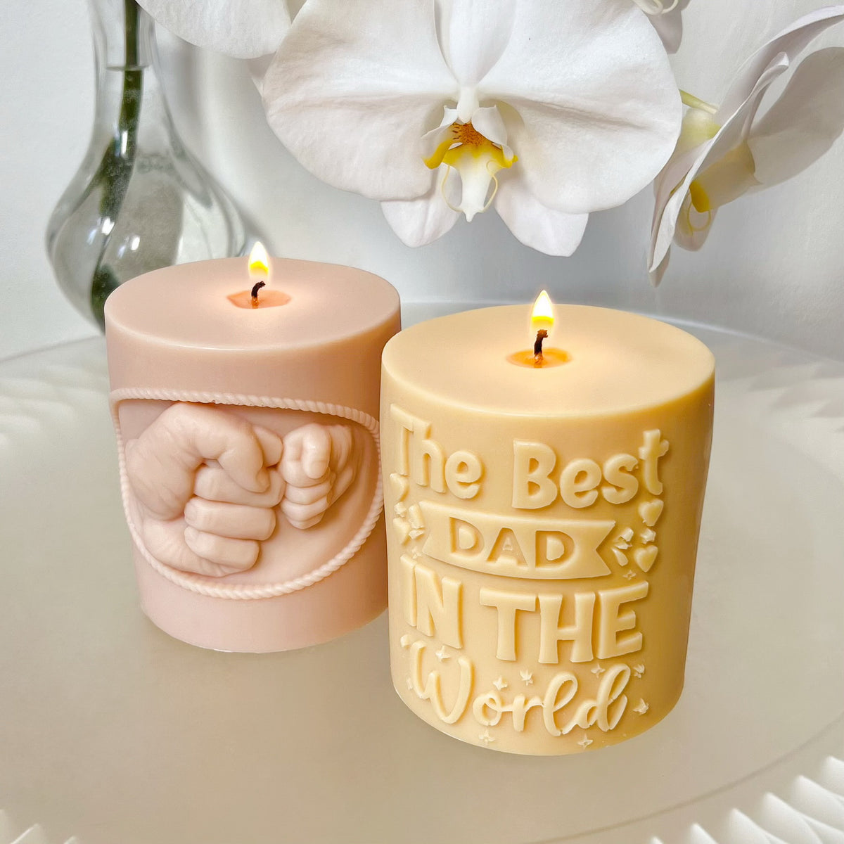 World's Best Dad Scented Soy Pillar Candle - LMJ Candles