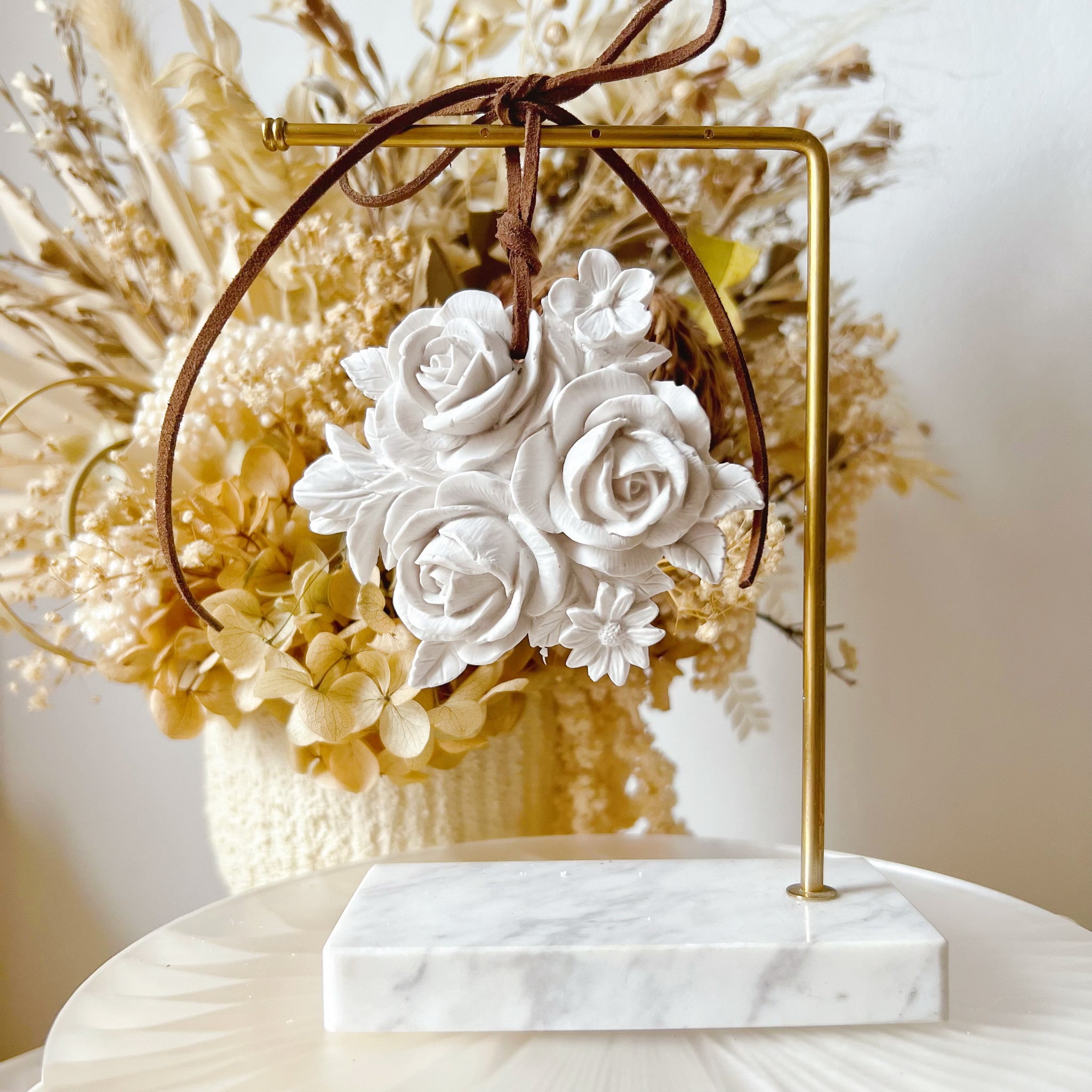 Custom Air Freshener, Rose Flowers Hanging Diffuser, LMJ Candles