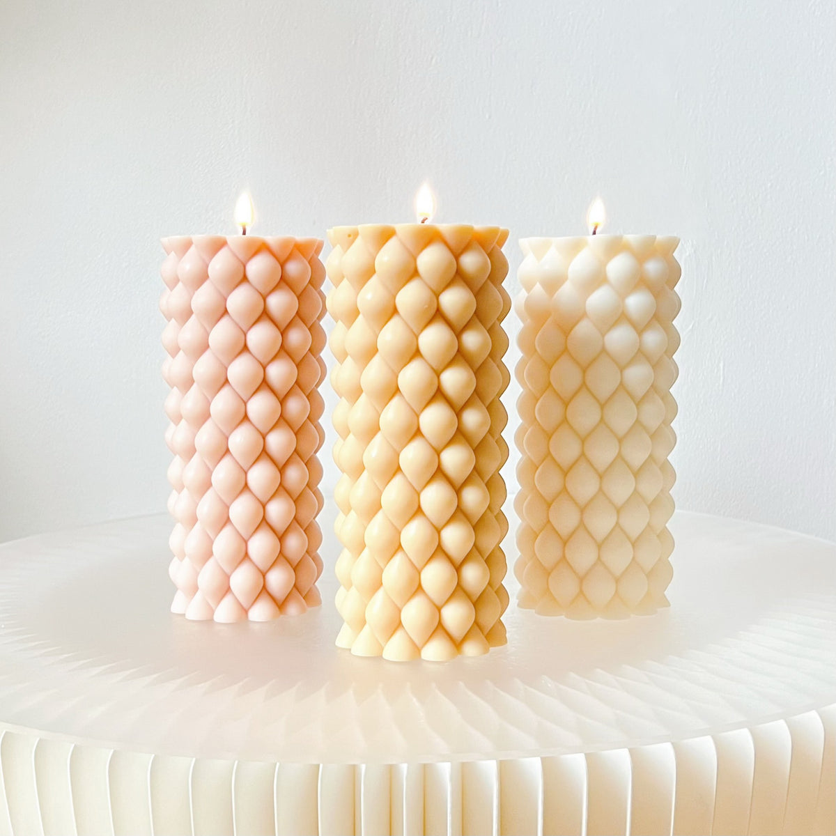 Bubble Pillar Candle, Scented Soy Statement Candle - LMJ Candles