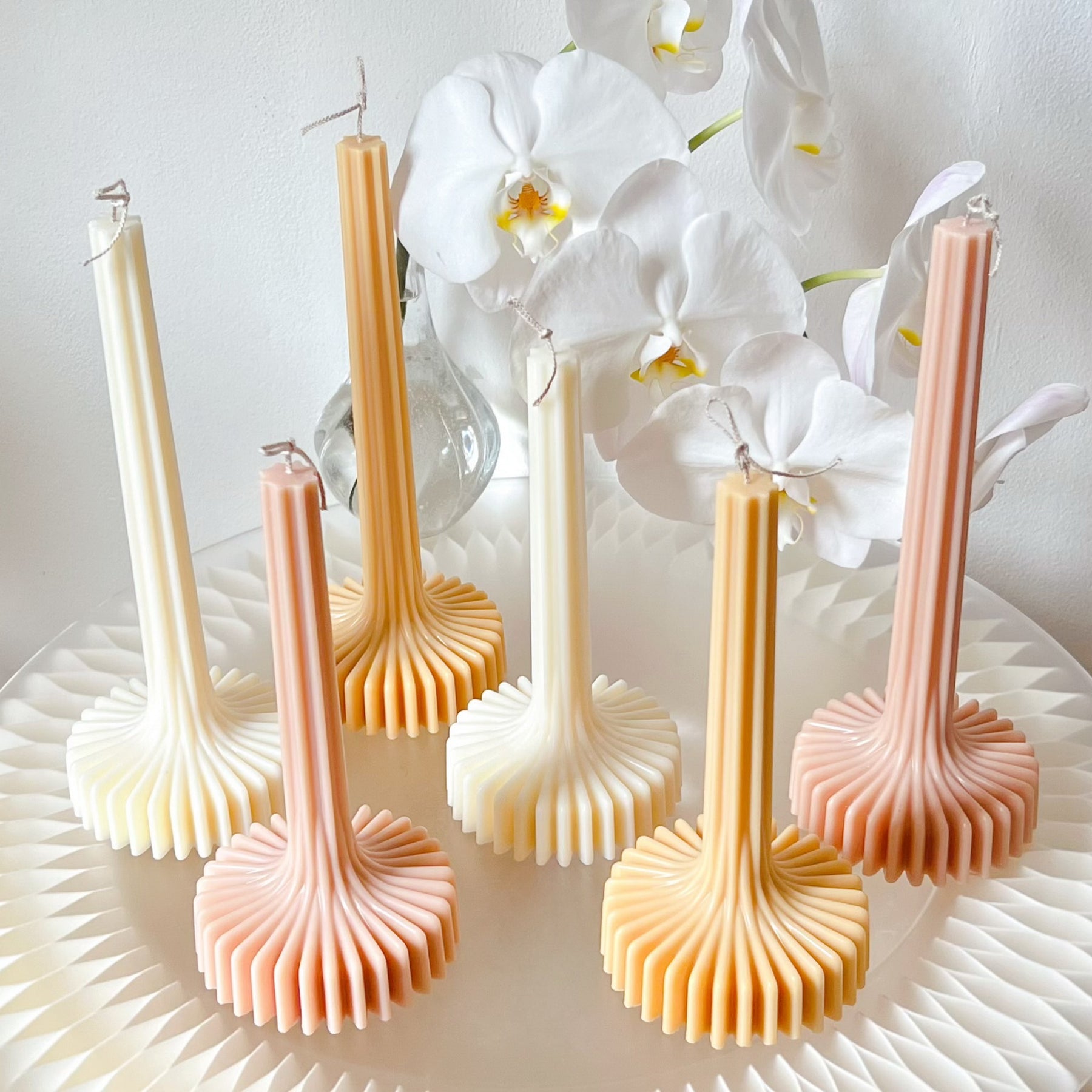 Ribbed Vase Scented Soy Candle, Wedding Candles, LMJ Candles