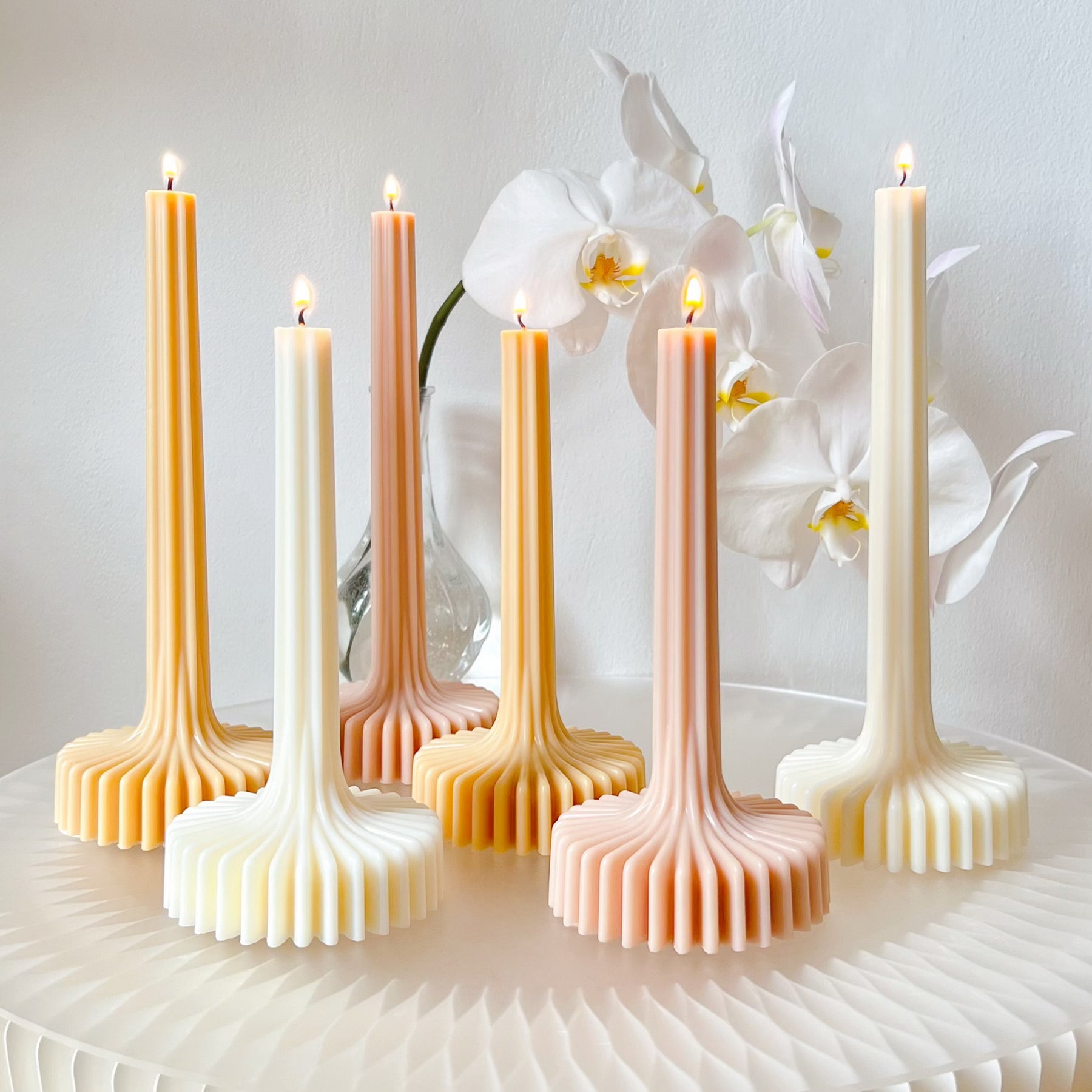 Ribbed Vase Scented Soy Candle, Wedding Candles, LMJ Candles