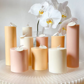 Plain Scented Soy Pillar Candle, Wedding Candles - LMJ Candles