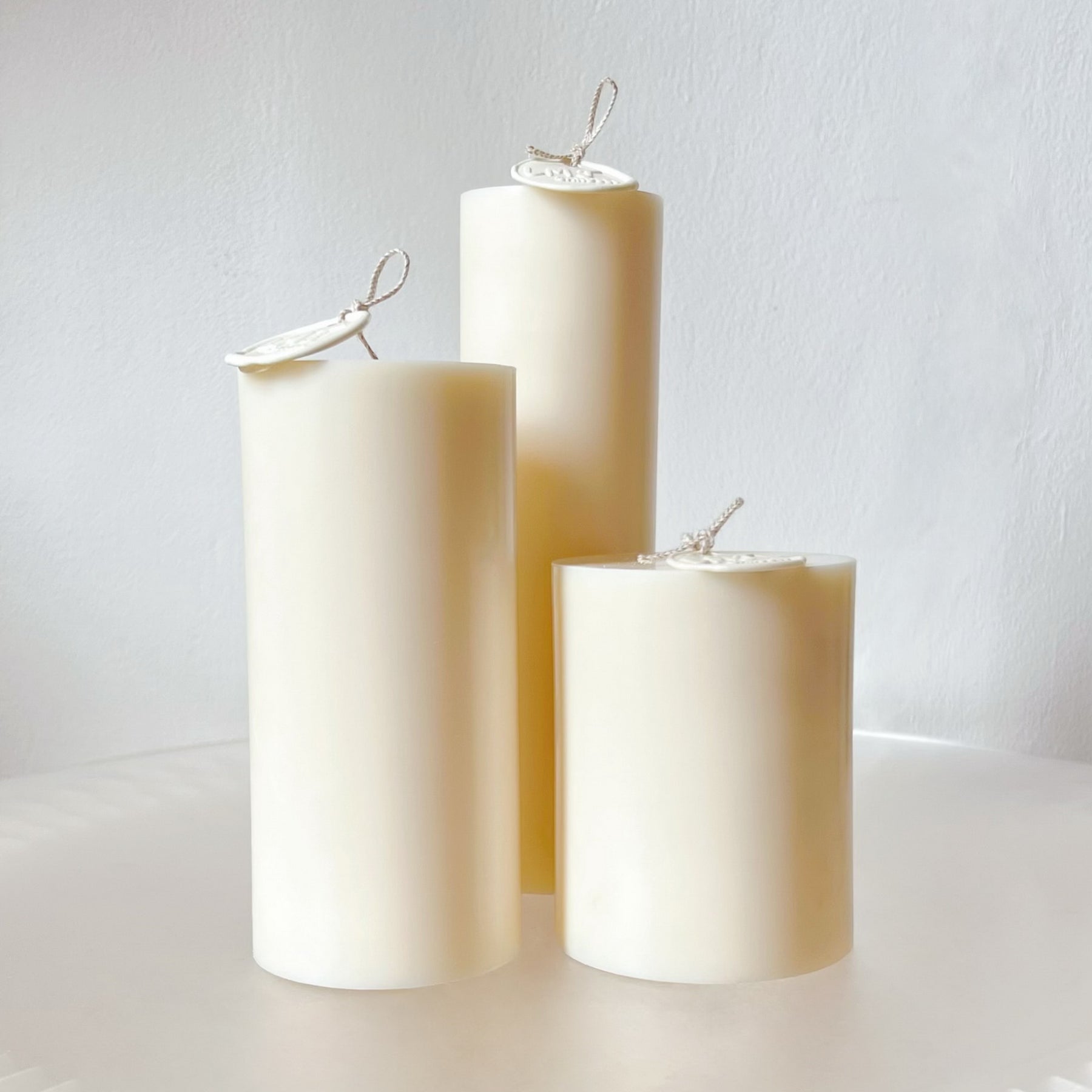 Plain Scented Soy Pillar Candle, Wedding Candles - LMJ Candles