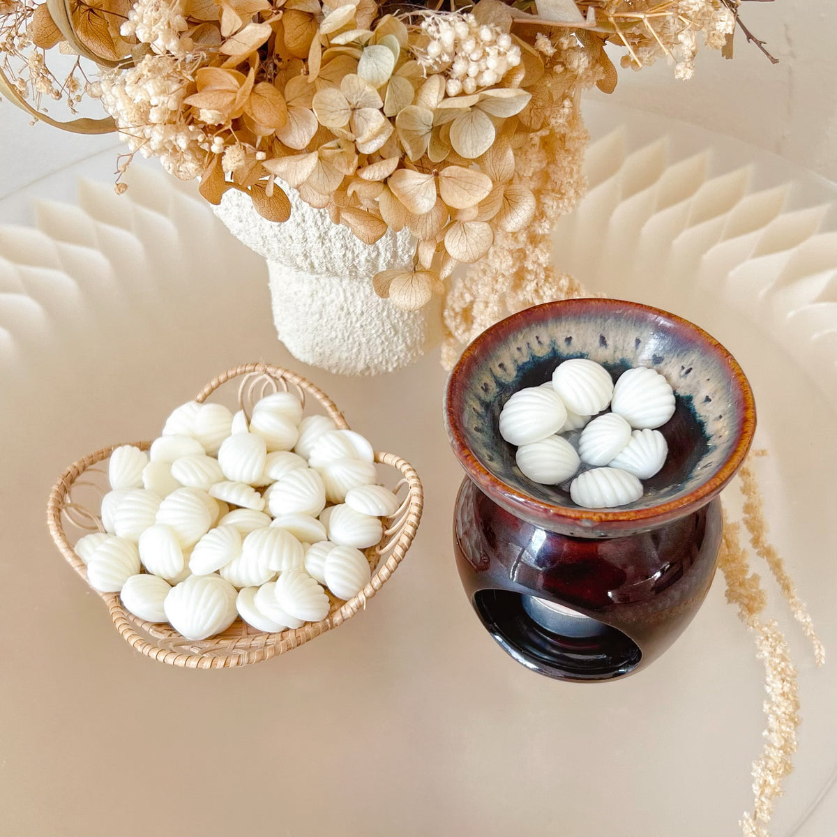 Natural Soy Wax Melts, Mini Shell Wax Tarts, LMJ Candles