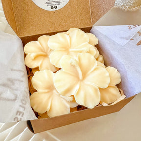 Hibiscus Flower Shaped Soy Wax Melts, Wax Tarts, LMJ Candles
