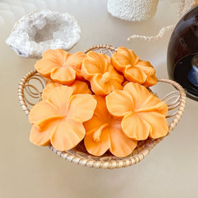 Hibiscus Flower Shaped Soy Wax Melts, Wax Tarts, LMJ Candles