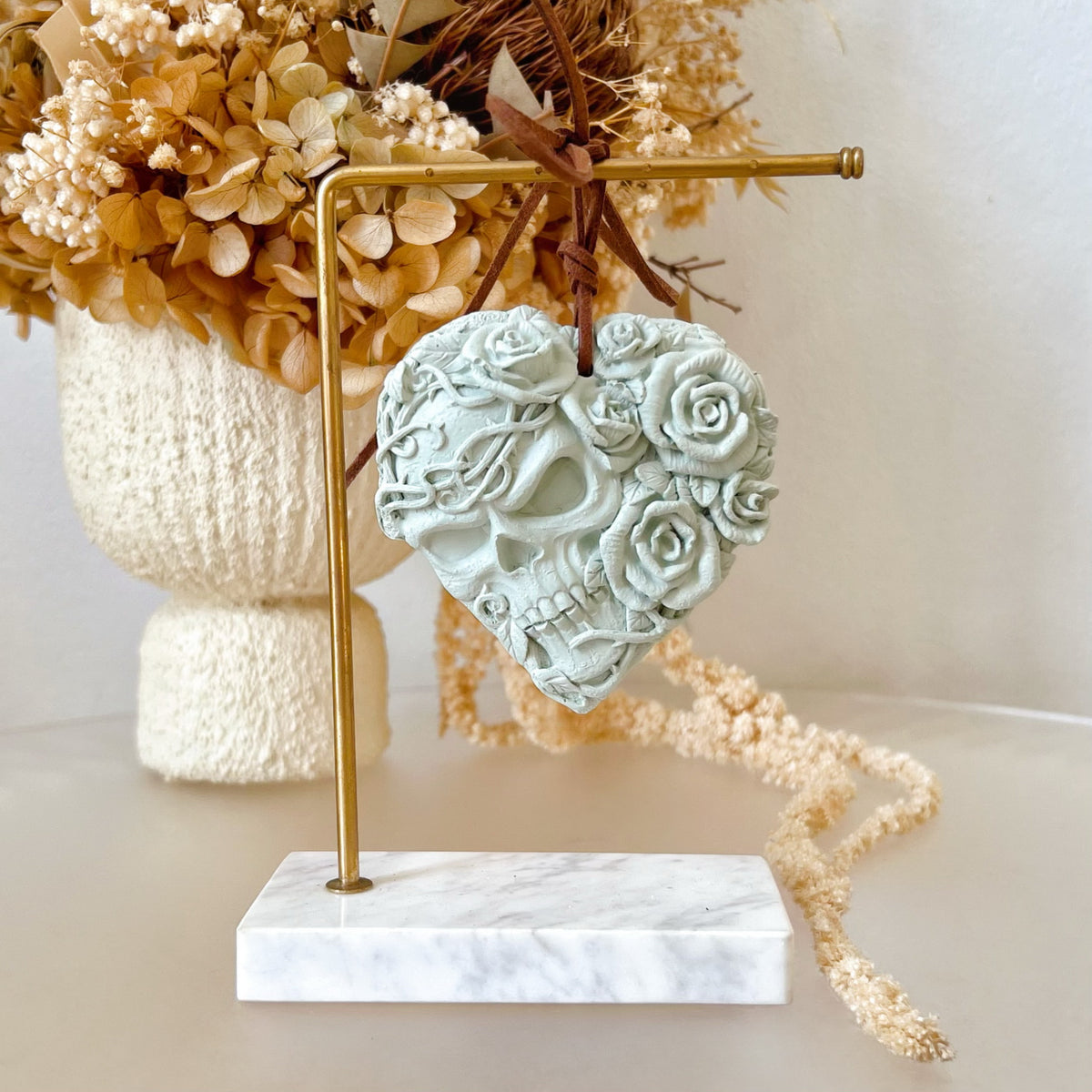 Rose Skull Heart Shaped Air Freshener - Car Hanging Diffuser | LMJ Candles