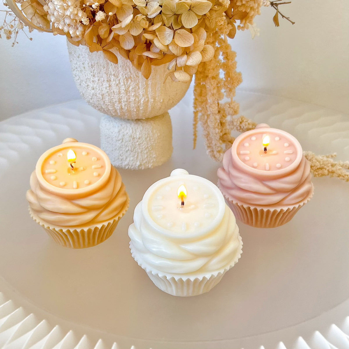 Countdown Cupcake Soy Candle, Decorative Gift, LMJ Candles