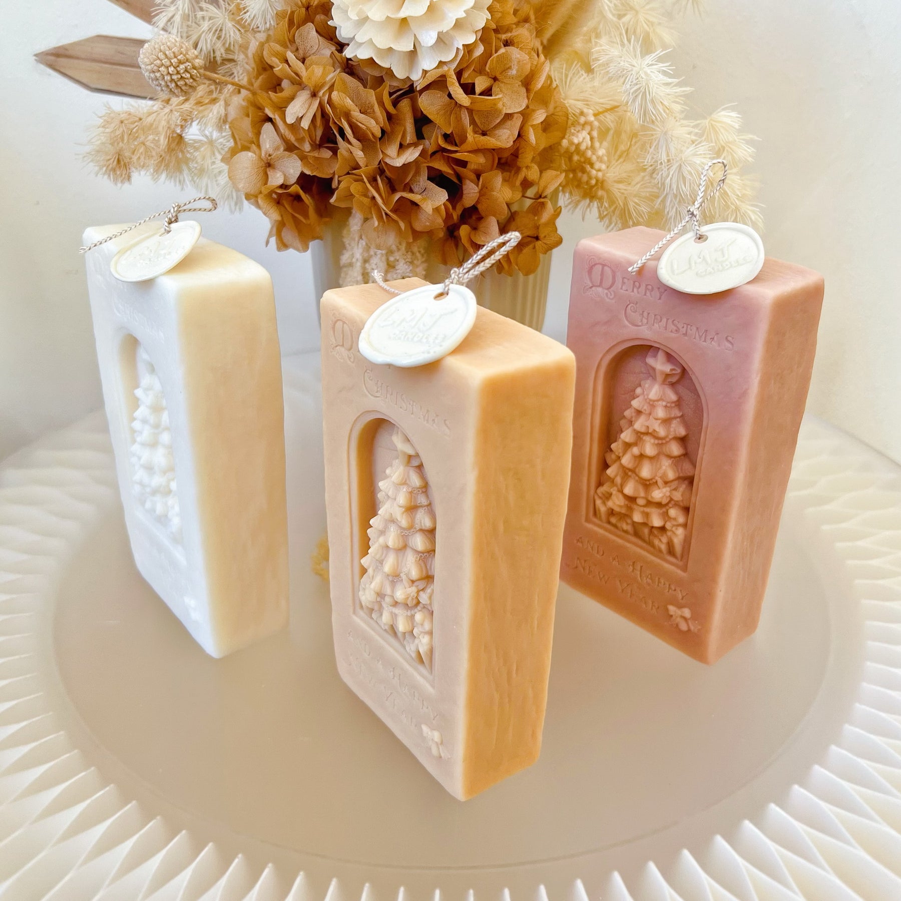 Festive Greeting Candle, Christmas & New Year Gift, LMJ Candles