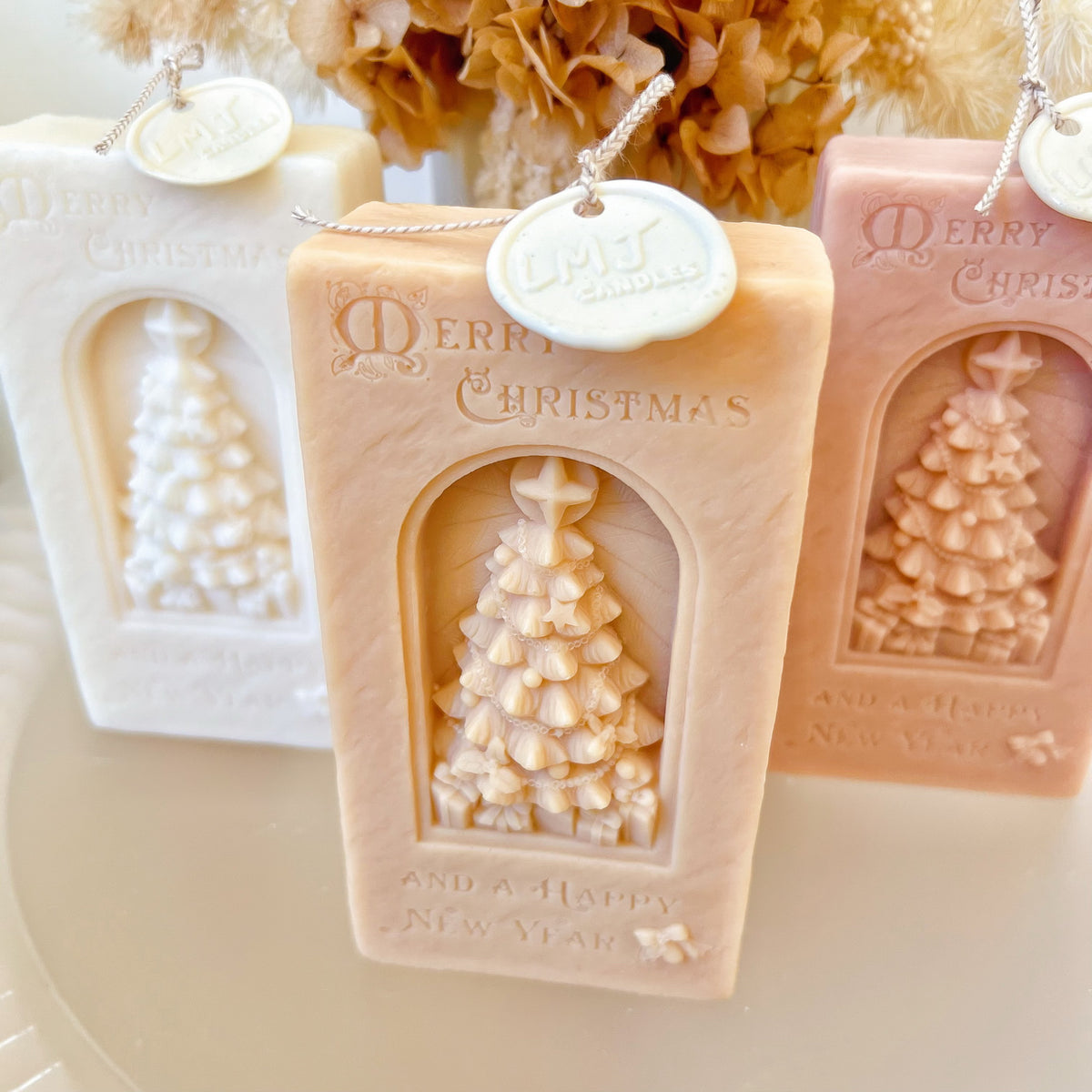 Festive Greeting Candle, Christmas & New Year Gift, LMJ Candles